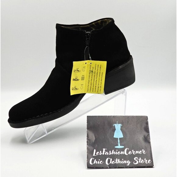 NWT Fly London Women's Black Suede Merk Ankle Bootie Size 8.5  (39) 2821 - Picture 14 of 15